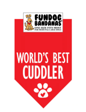 Fun Dog Bandanas World's Best Cuddler Pet Bandana