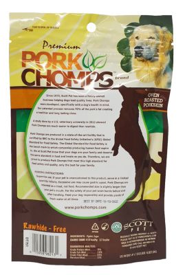 Scott Pet Pork Chomps Oven Roasted Porkskin Twists Rawhide-Free Dog Chews 20 ct