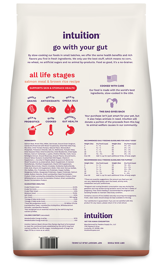 Intuition All Life Stages Salmon Meal & Brown Rice Sensitive Skin & Stomach Health Dry Dog Food