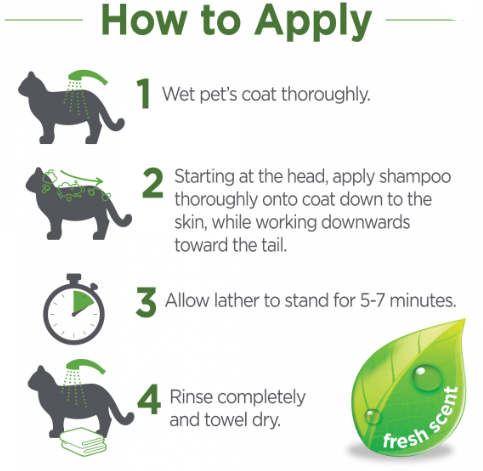 Vetality Naturals Flea & Tick Conditioning Shampoo for Cats, Kills & Repels Fleas, Ticks & Mosquitoes 8 oz