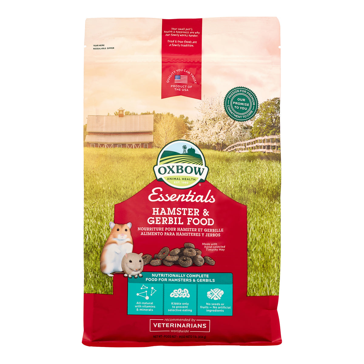 Oxbow Essentials Hamster & Gerbil Dry Food 1 lb