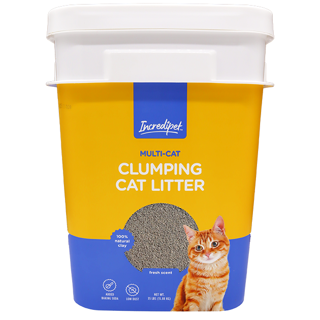 Incredipet Multi-Cat Clumping Cat Litter Pail 35 lb