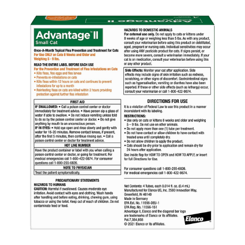 Advantage II Topical Flea Treatment for Small Cats