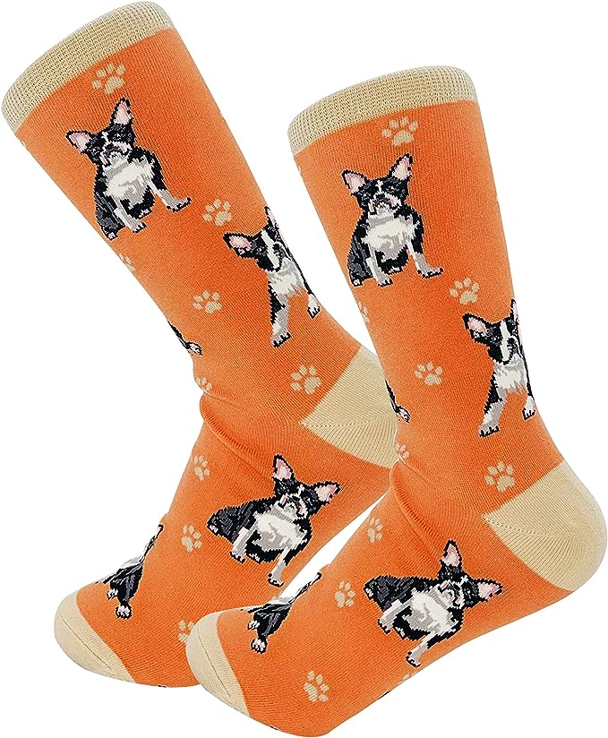 E & S Imports Pet Lover Socks Boston Terrier Dog, Unisex, One Size Fits Most