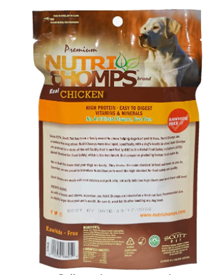 Scott Pet Nutri Chomps Chicken Flavor Twists Rawhide-Free Mini Dog Treats 10 ct