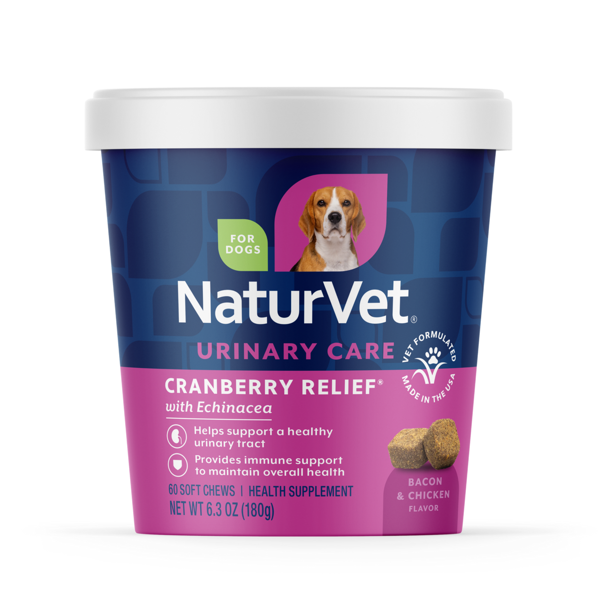 Naturvet Cranberry Relief Plus Echinacea Soft Dog Chews 60 ct