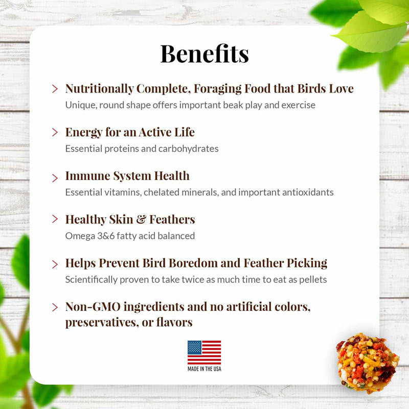 Lafeber's Sunny Orchard Nutri-Berries for Cockatiels 10 oz