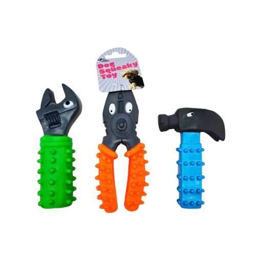 Kole Imports Tool Shaped Rubber Dog Toy