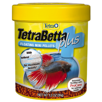 Tetra Betta Plus Floating Mini Pellets Fish Food 1.2 oz