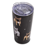 E & S Imports Serengeti French Bulldog Stainless Steel, Vacuum Insulated Tumbler with Spill Proof Lid 20 oz