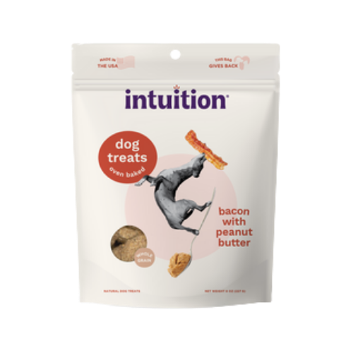 Intuition Oven Baked Dog Treats with Bacon & Peanut Butter 8 oz
