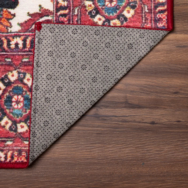 Crystal Art Gallery My Magic Carpet Washable Area Rug- Ramage Maroon 3 x 5 ft