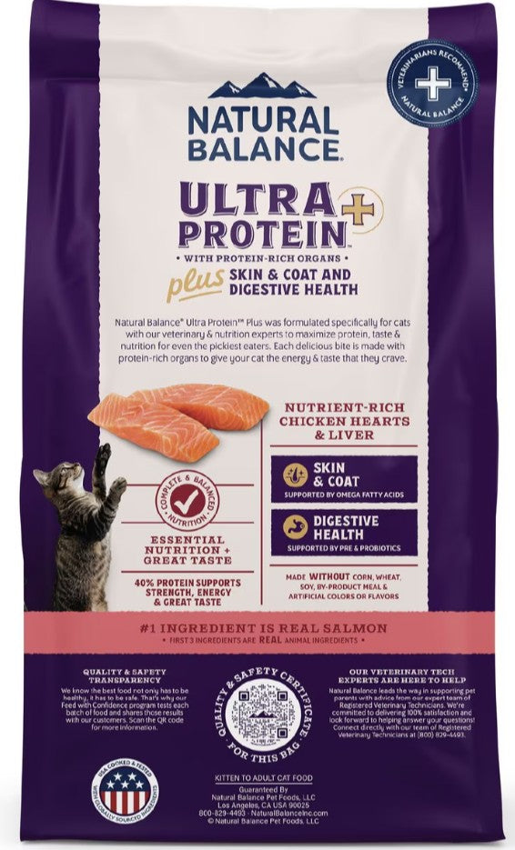 Natural Balance Ultra Protein Plus Skin & Coat and Digestive Health Dry Cat Food 5 lb