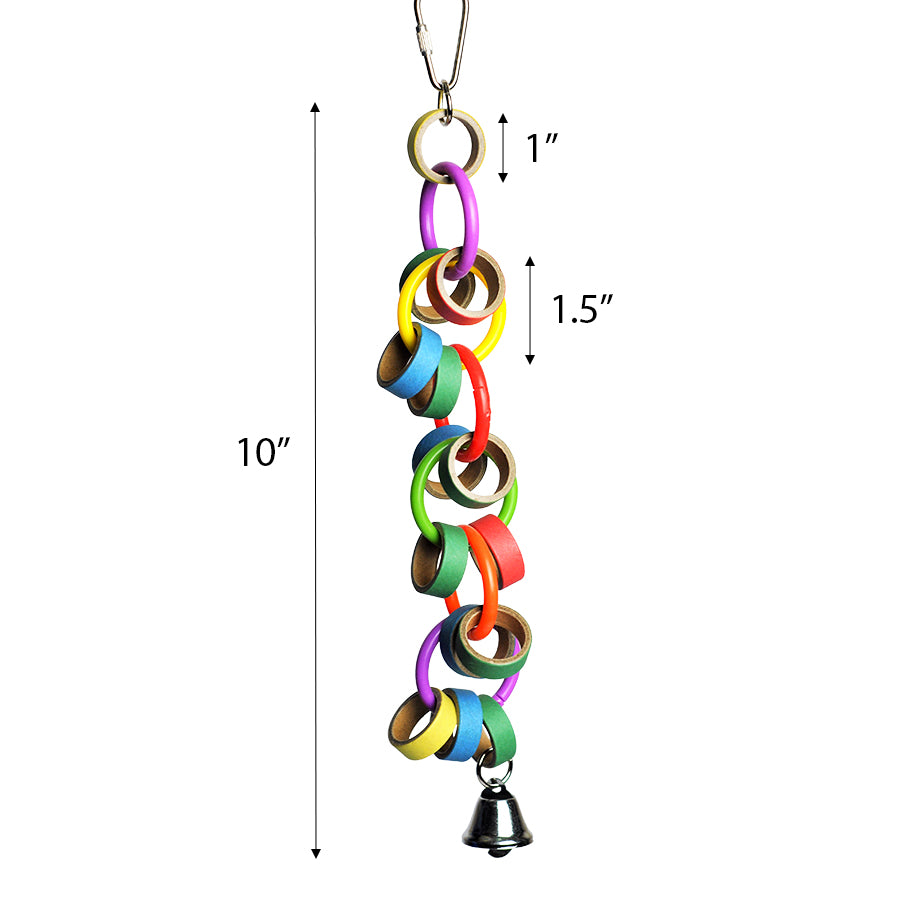 Incredipet Bagels & Bell Bird Toy, 10 in
