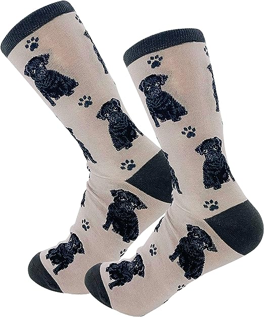 E & S Imports Pet Lover Socks Black Pug Dog, Unisex, One Size Fits Most