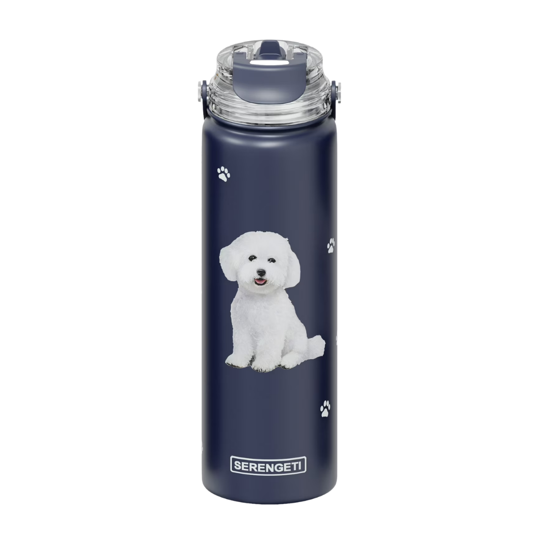 E & S Imports Serengeti Bichon Frise Stainless Steel Water Bottle 24 oz
