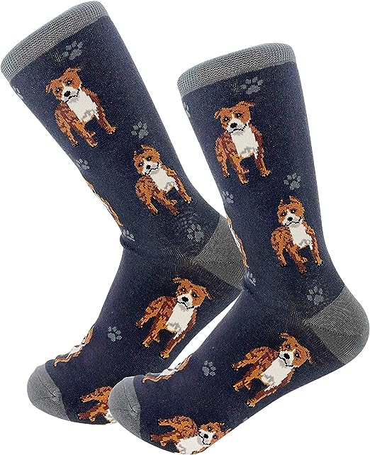 E & S Imports Pet Lover Socks Pit Bull Dog, Unisex, One Size Fits Most