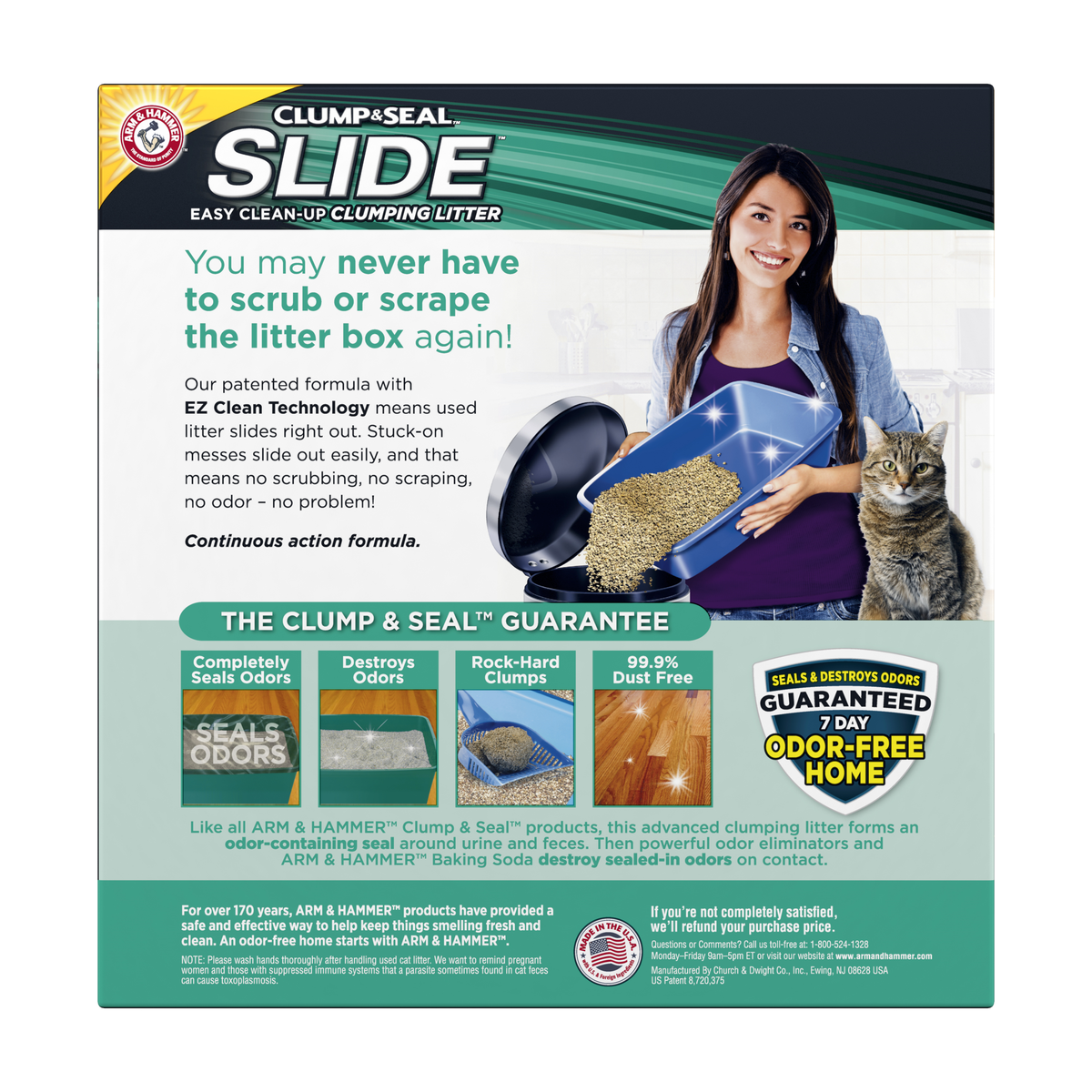 Arm & Hammer Slide Non-Stop Odor Control Clumping Cat Litter 14 lb