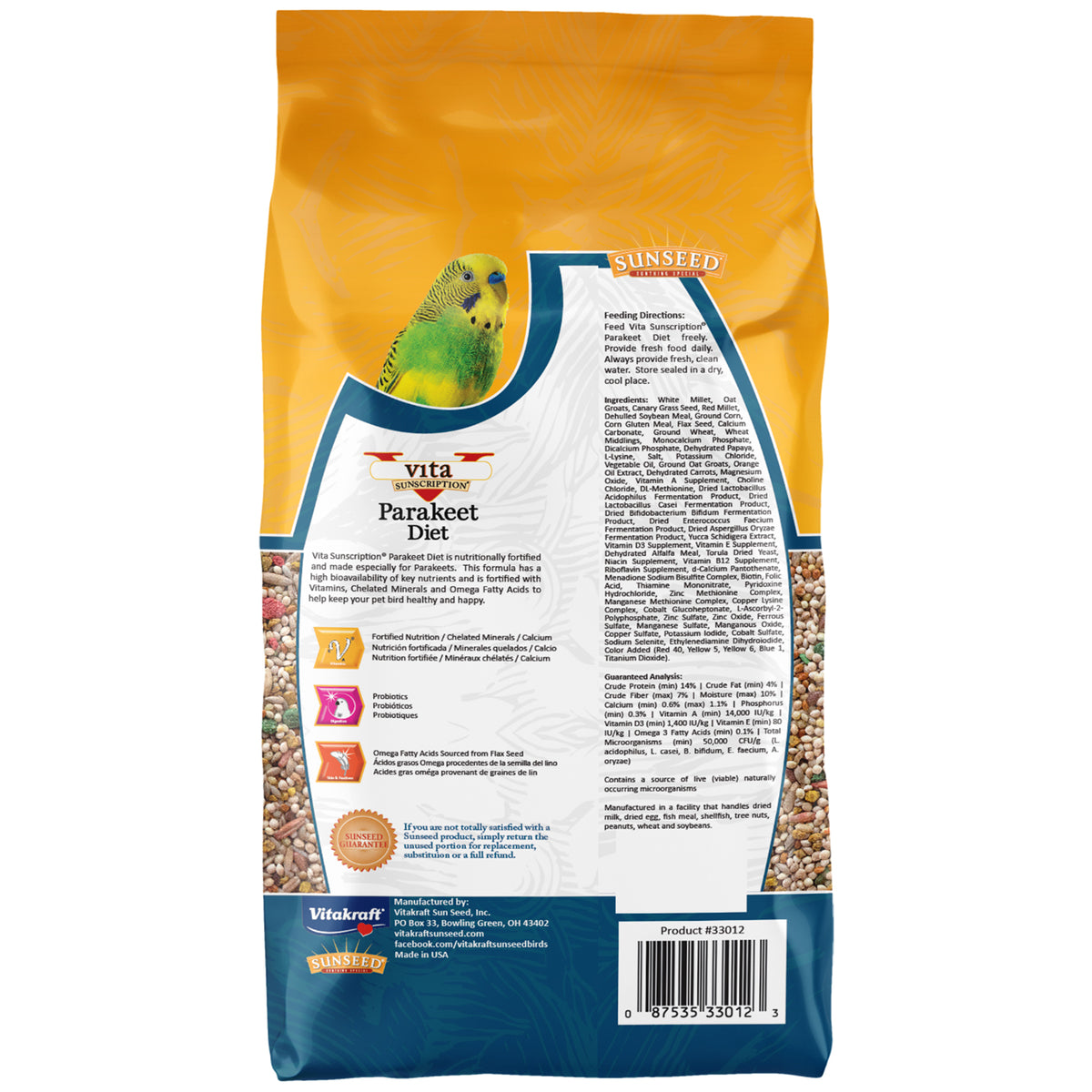 Sunseed Vita Parakeet Diet