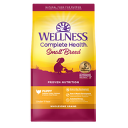 Wellness Complete Health Small Breed Puppy Turkey, Oatmeal & Salmon Meal Recipe Dry Dog Food 4 lb