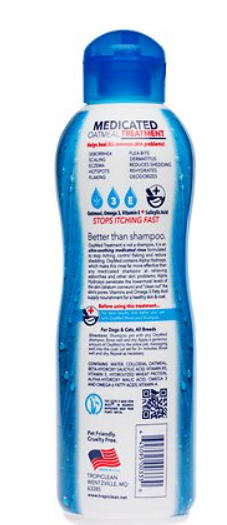 Tropiclean Oxymed Soothing Medicated Oatmeal Rinse For Pets 20 oz