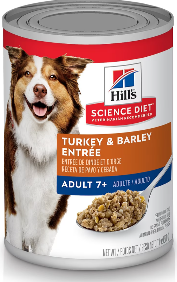 Hill's Science Diet Senior Adult 7+ Turkey & Barley Entrée Wet Dog Food