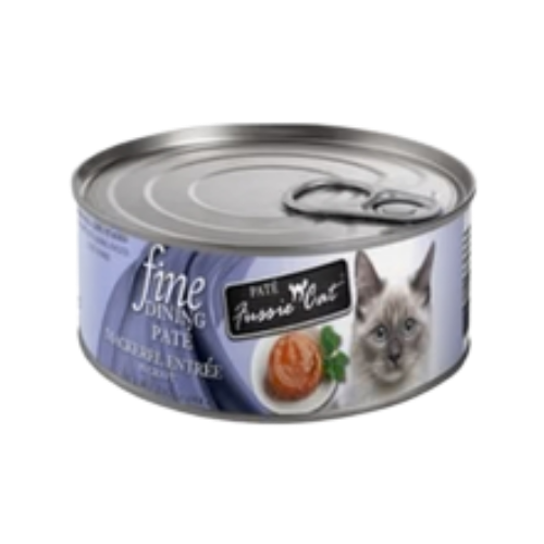 Fussie Cat Fine Dining Pate Mackerel with Beef Entrée in Gravy Canned Cat Food