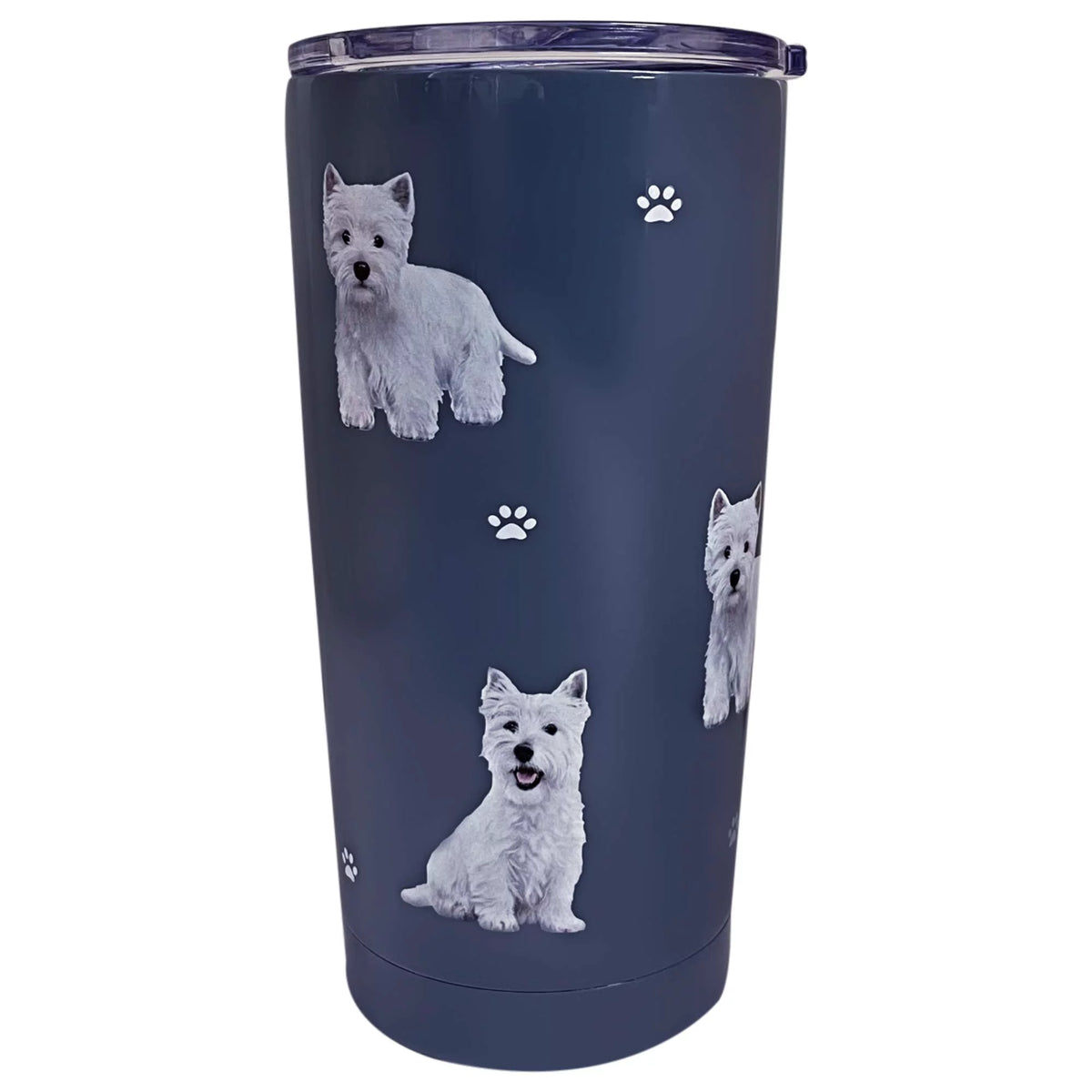 E & S Imports Serengeti Westie Stainless Steel, Vacuum Insulated Tumbler with Spill Proof Lid 20 oz
