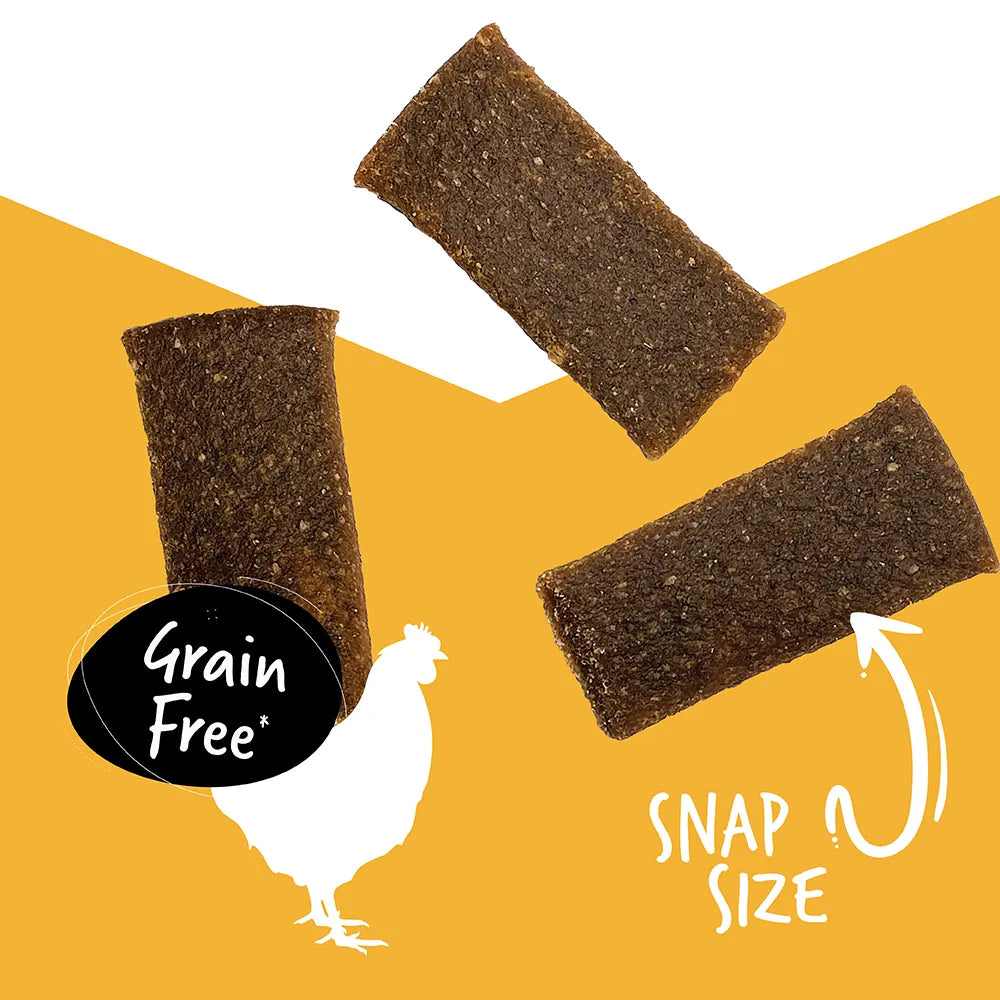 Ultimates Grain-Free Jerky Mini Strips with Chicken Protein Soft Dog Treats 7 oz