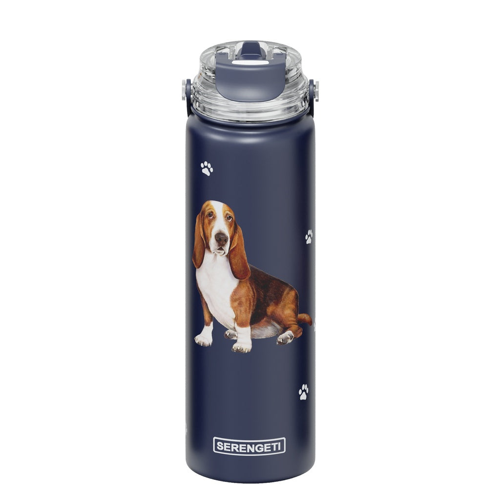 E & S Imports Serengeti Basset Hound Water Bottle 24 oz