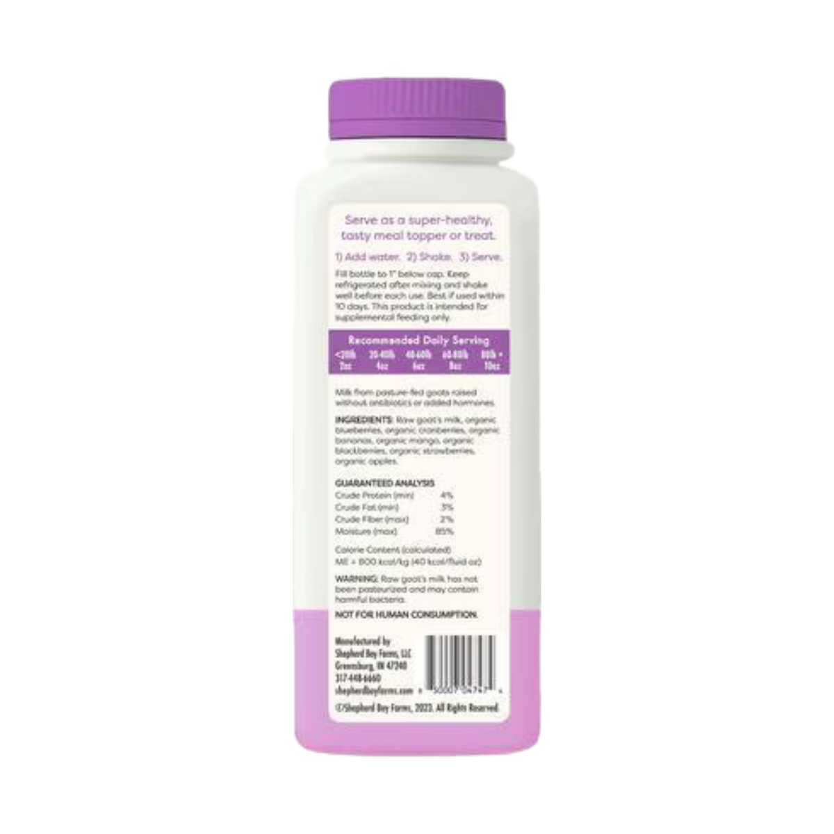 Shepherd Boy Farms Super Fruit Freeze-Dried Raw Goat's Milk Whole Food Supplement