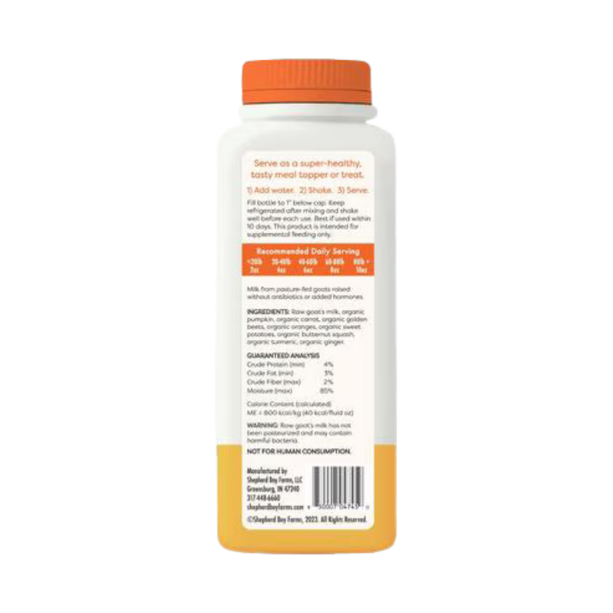 Shepherd Boy Farms Golden Blend Freeze-Dried Raw Goat's Milk Whole Food Supplement