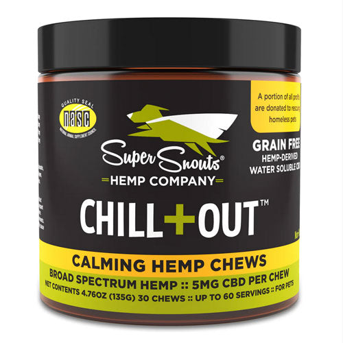 Super Snouts Hemp Company Chill + Out Calming CBD Health Supplement for Dogs & Cats