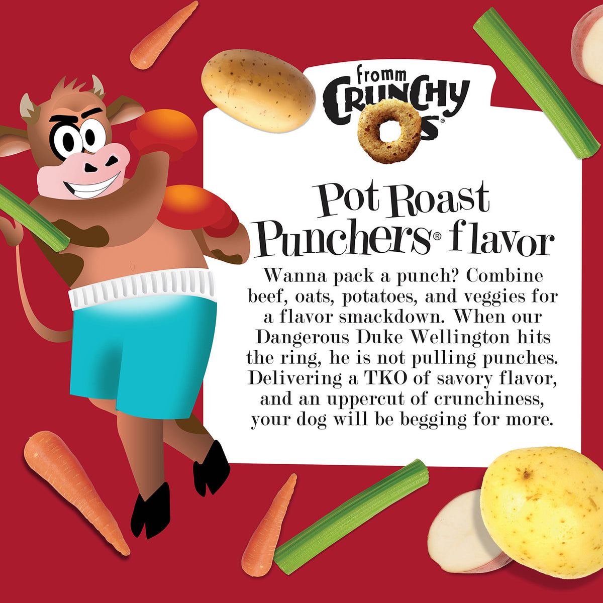 Fromm Crunchy Os Pot Roast Punchers Dog Treats 6 oz