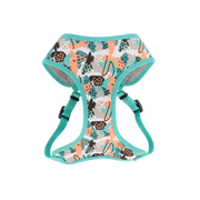 Coastal Pet Products Ribbon Designer Wrap Adjustable Dog Harness- Teal Sketched Abstract