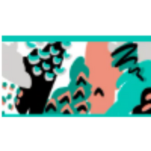 Coastal Pet Products Ribbon Designer Wrap Adjustable Dog Harness- Teal Sketched Abstract