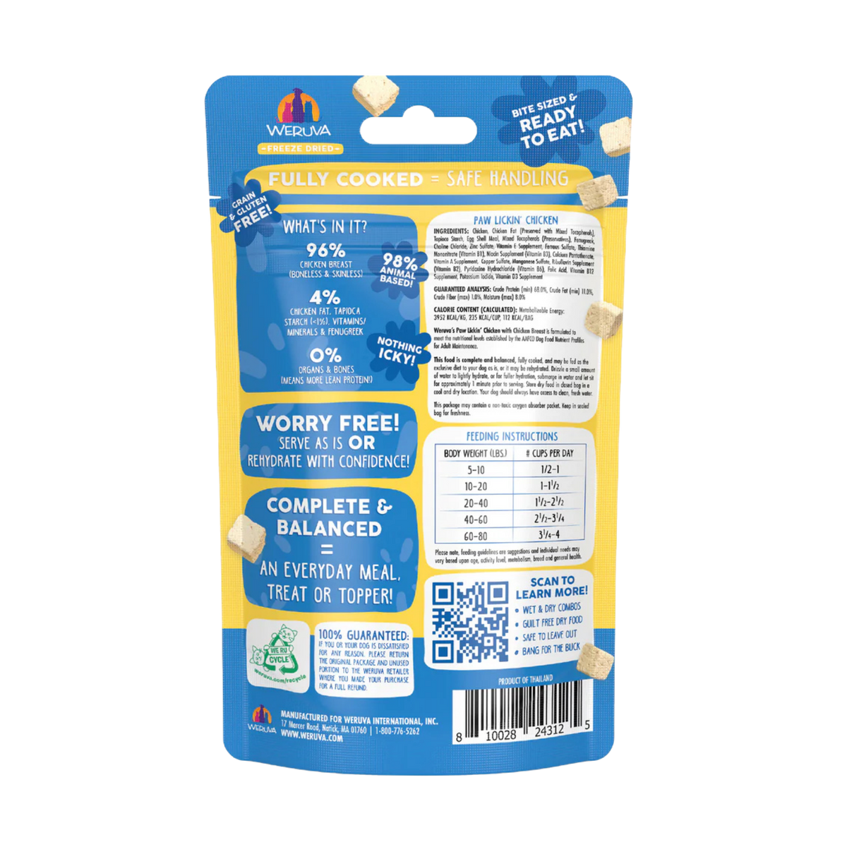 Weruva Paw Lickin Chicken Freeze-Dried Dog Food