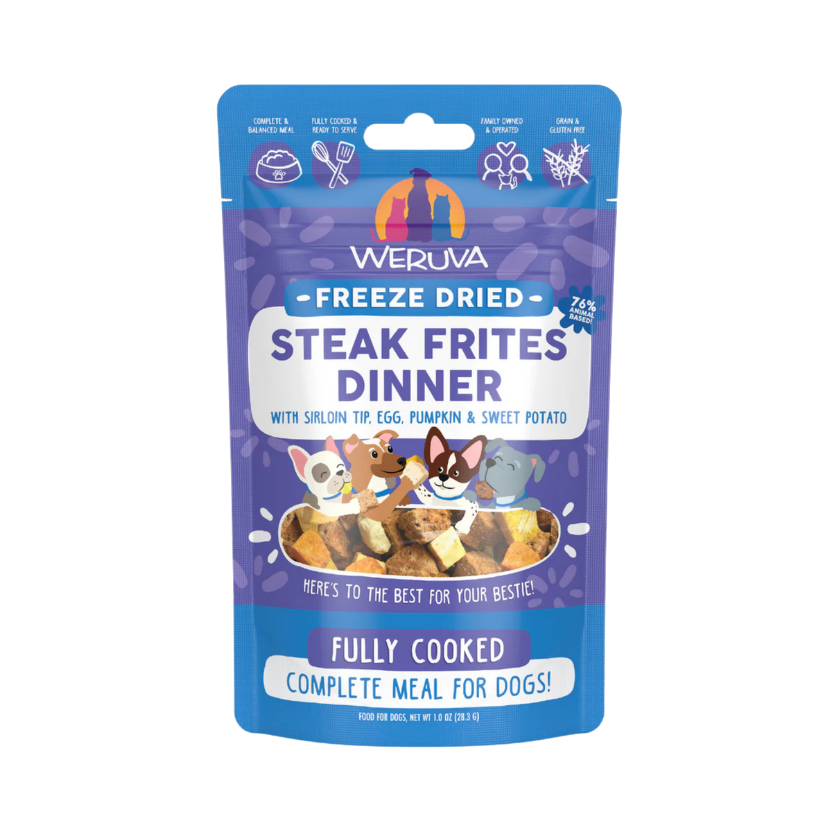 Weruva Steak Frites Freeze-Dried Dog Food