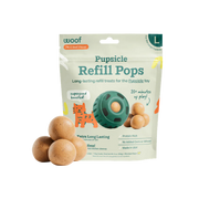 Woof Pupsicle Pops Refills Peanut Butter & Beef Recipe Lickable Dog Treats