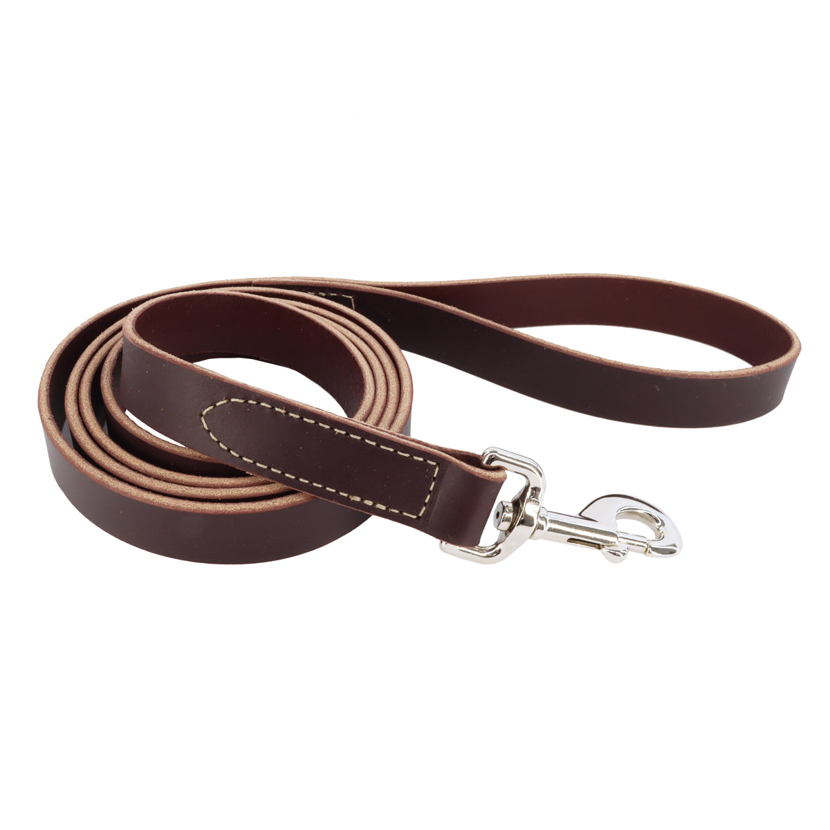Coastal Pet Products Circle T Latigo Leather Dog Leash with Solid Brass Hardware